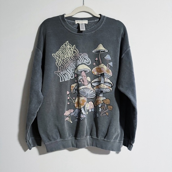 Project Social T Sweaters - Project Social T X Urban Outfitters - Warm Happy Thoughts Mushroom Sweater